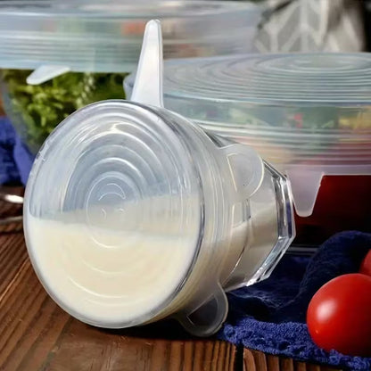 6pcs Reusable Silicone Stretch Lids.
