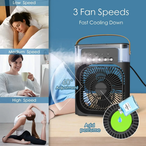 Mini Air Cooler Fan With Evaporative Cooling | Portable Household Air Conditioner 3 Speed