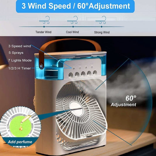 Mini Air Cooler Fan With Evaporative Cooling | Portable Household Air Conditioner 3 Speed